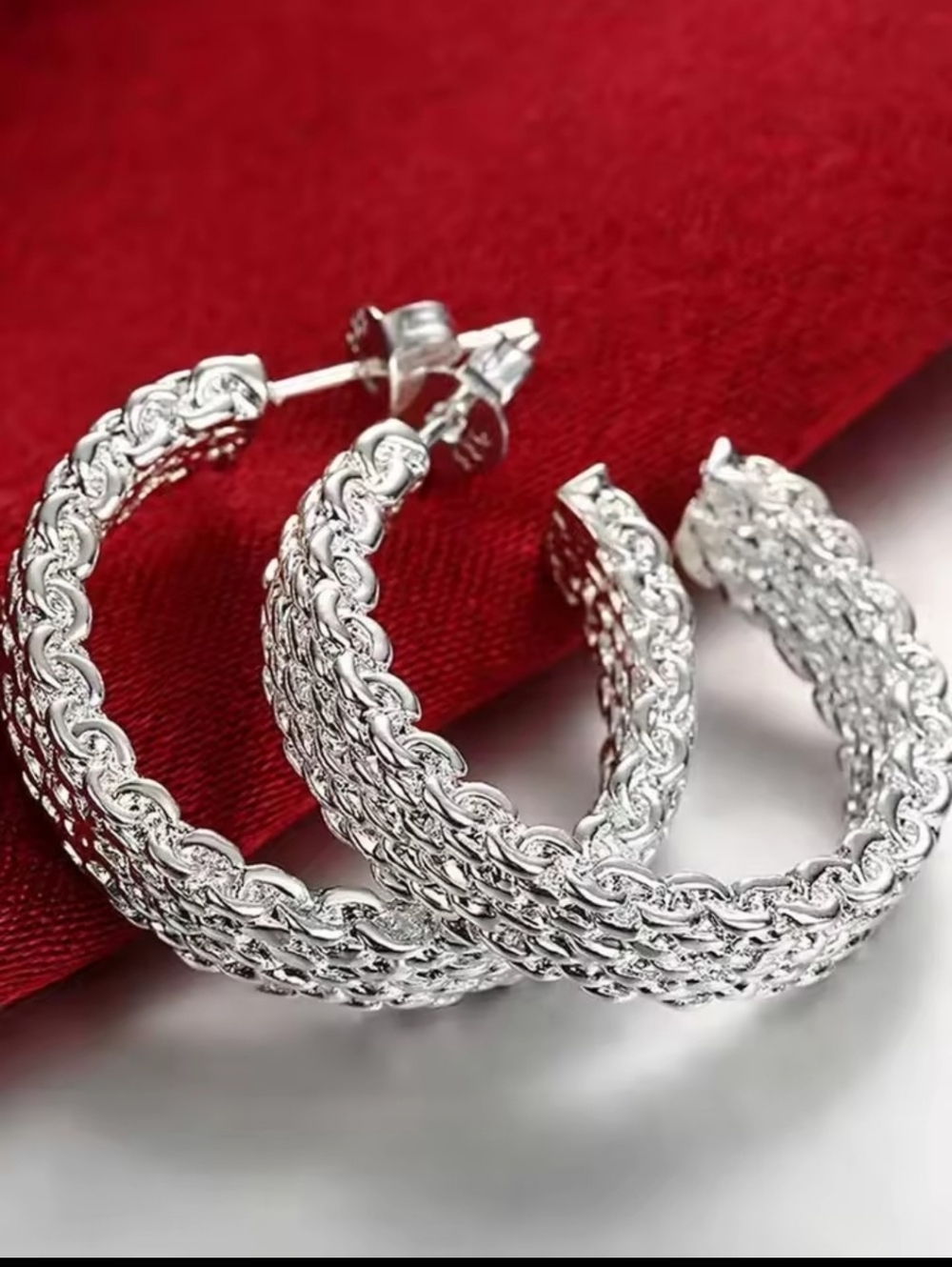 925 Sterling Silver Charms Stud Earribgs Jewelry